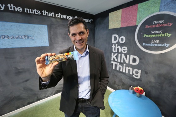 KIND CEO and Founder Daniel Lubetzky is seen in his New York office on Apil 17, 2015. Photo Credit: Mariela Lombard / El Diario.